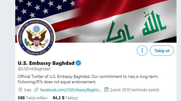 Irak, ABD Büyükelçiliğinden Hamaney paylaşımını silmesini istedi